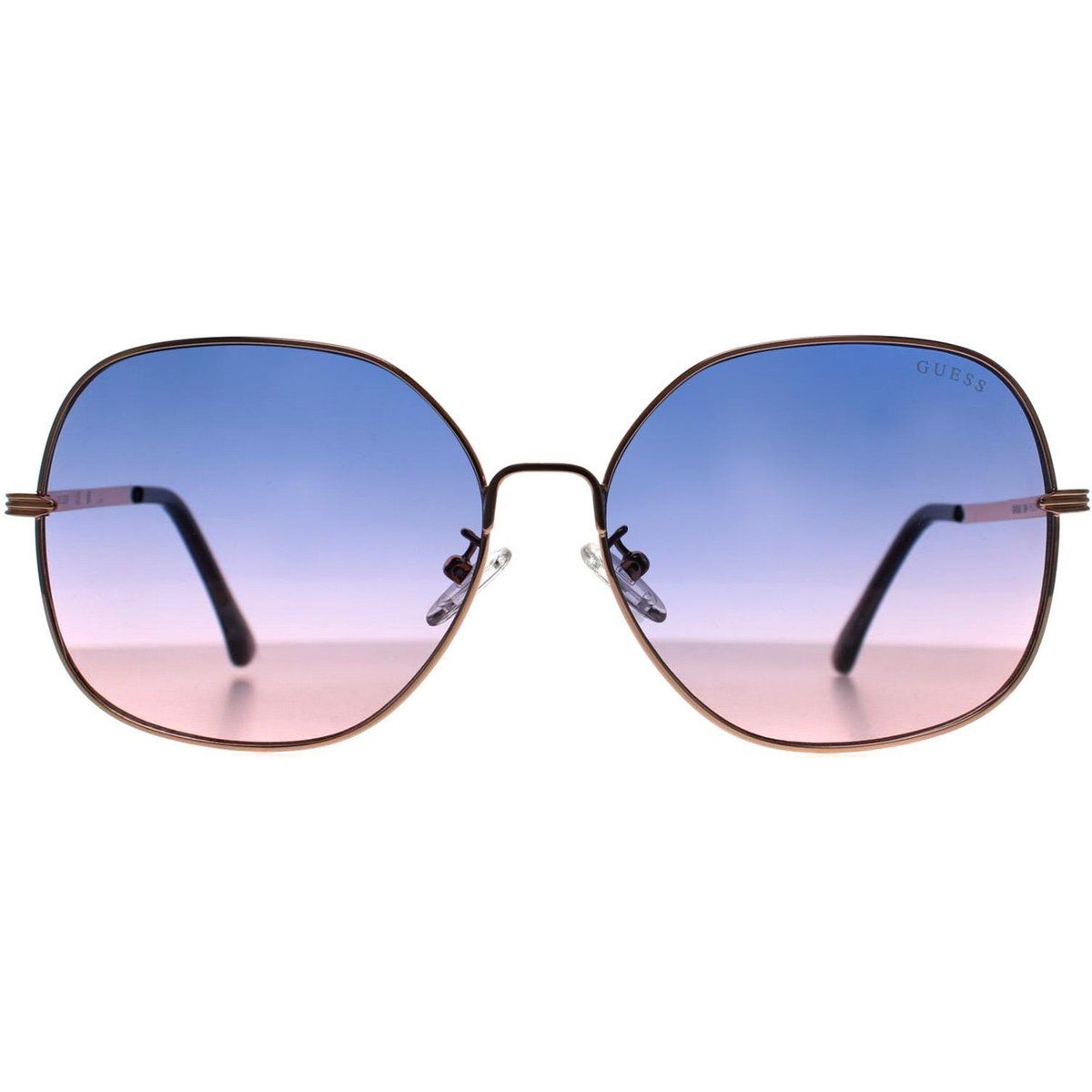 Runde übergroße Farbverlauf-Sonnenbrille