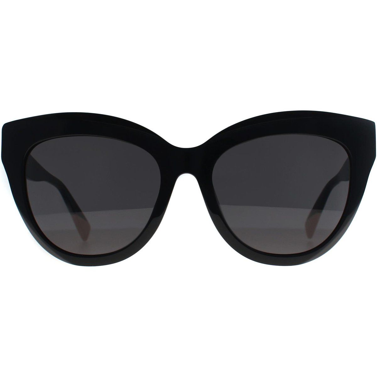 Klassische Cat-Eye-Sonnenbrille, schwarzer Rahmen