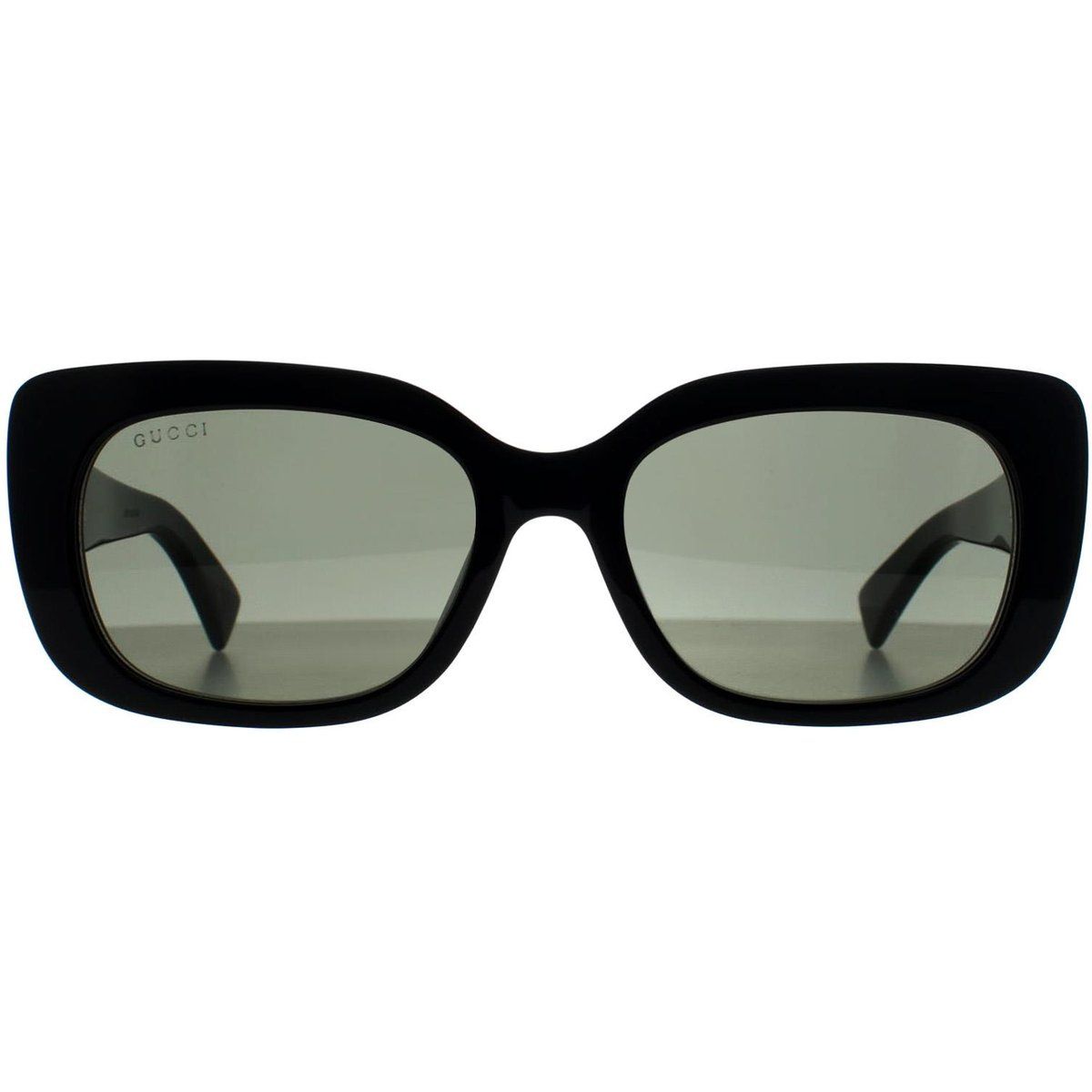 Damen Rechteck Sonnenbrille in Schwarz