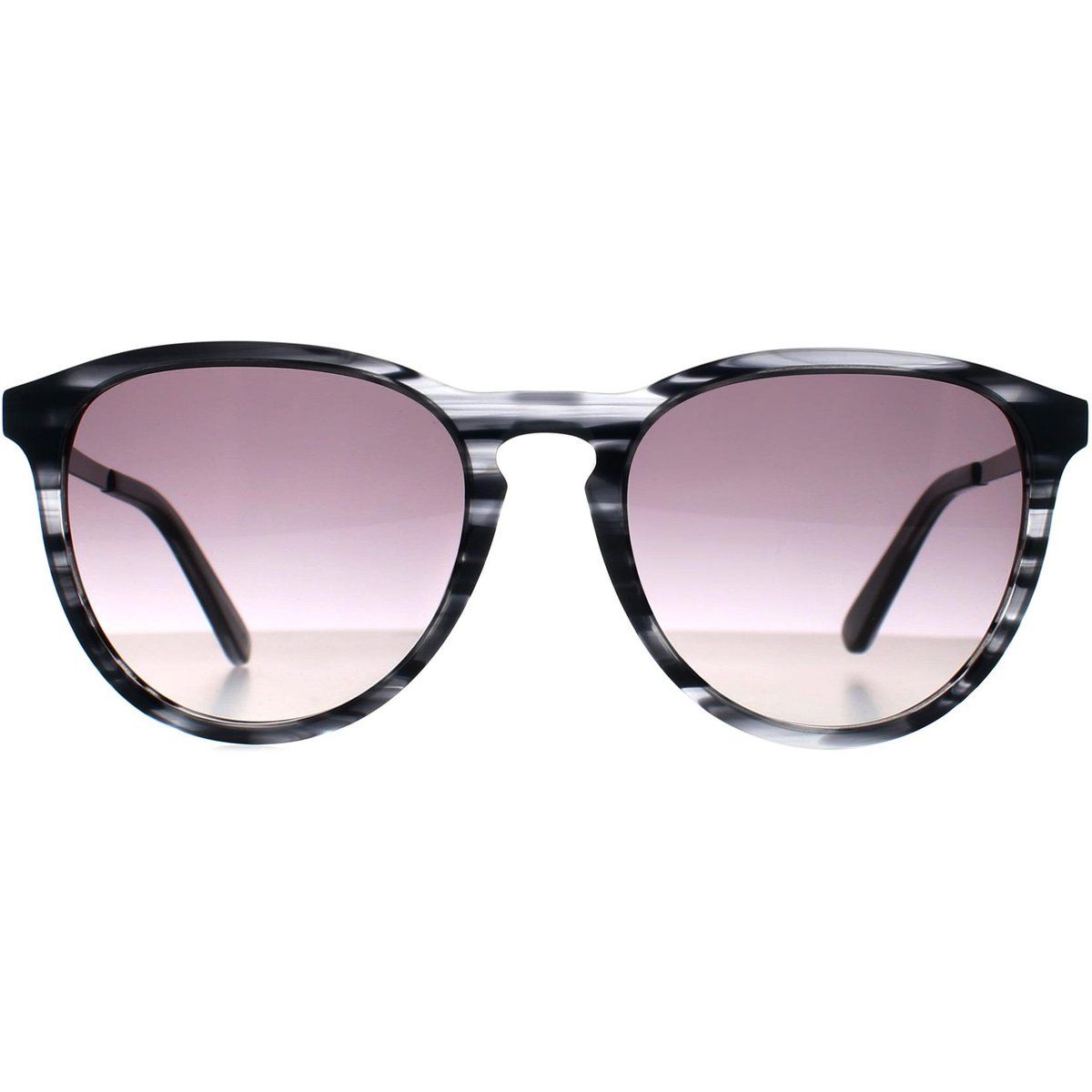 Runde Sonnenbrille in Marmoroptik mit Farbverlaufsgläsern