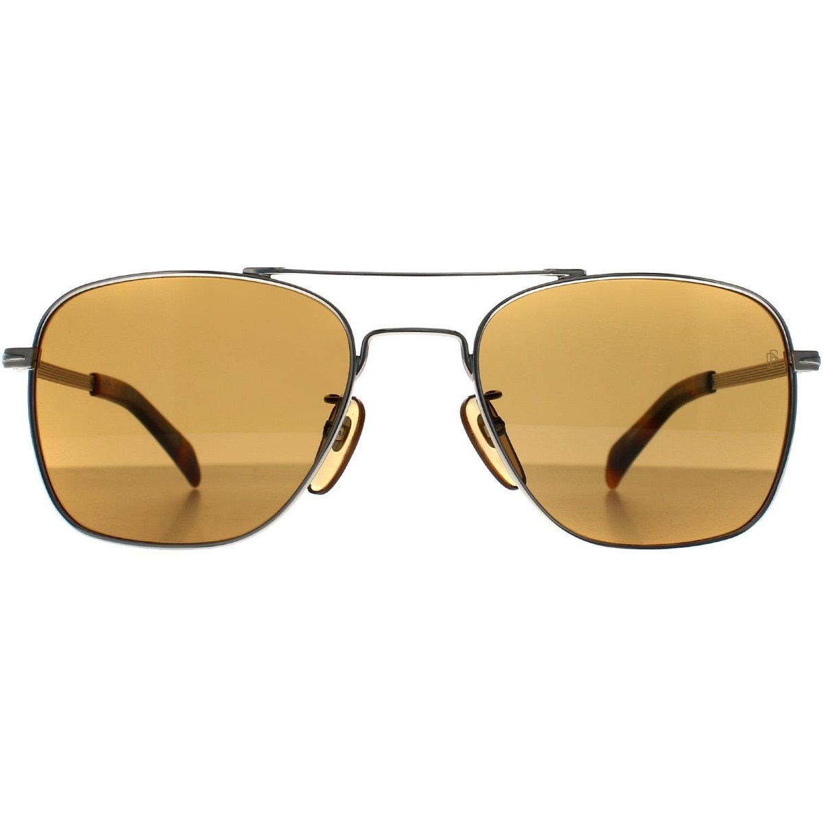 Quadratische Pilotenbrille Palladium Grau Braun