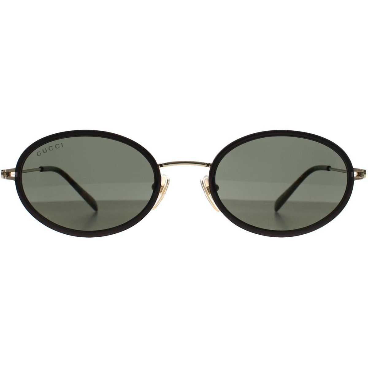 Runde Sonnenbrille Schwarz und Gold