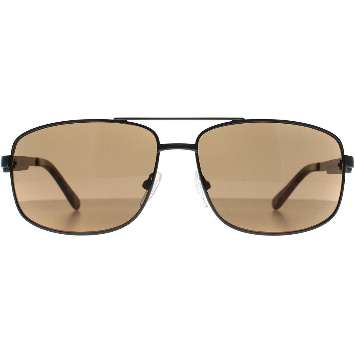Herren-Rechteck-Sonnenbrille mit braunen Gläsern