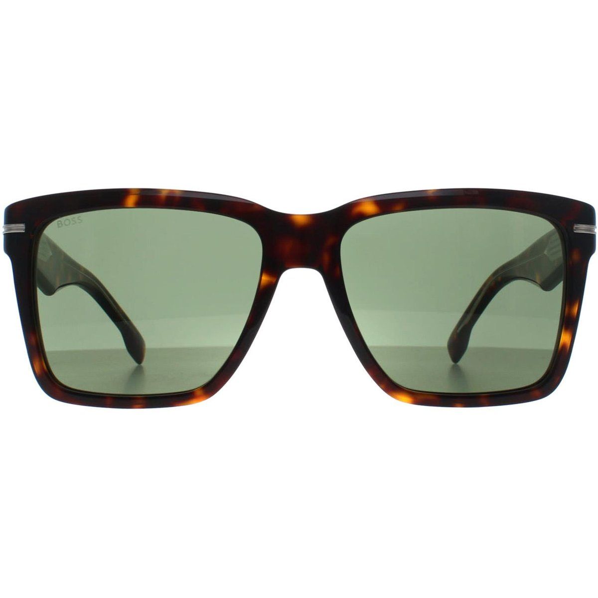 Havana grüne rechteckige Sonnenbrille