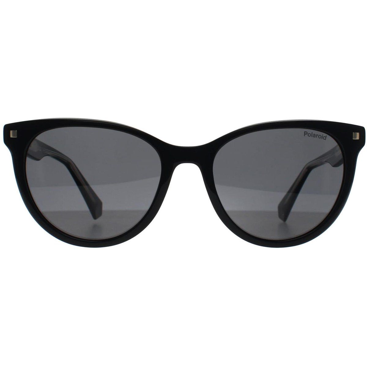 Runde polarisierte Sonnenbrille in Schwarz