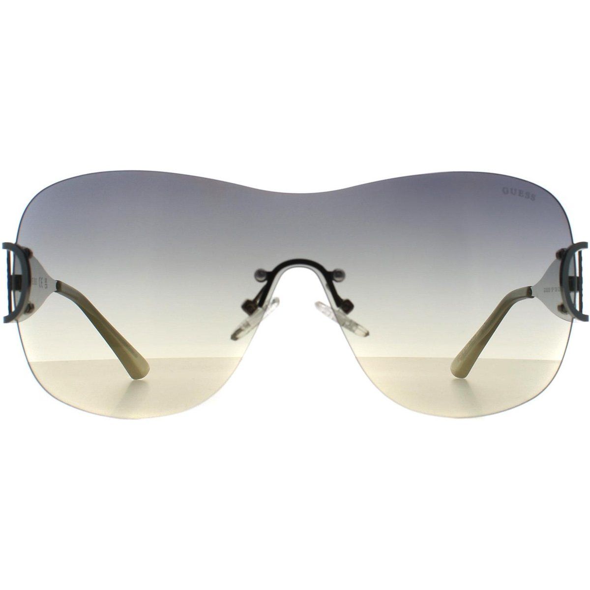 Guess Shield Womens Shiny Light Nickeltin Smoke Grey Gradient GO00038