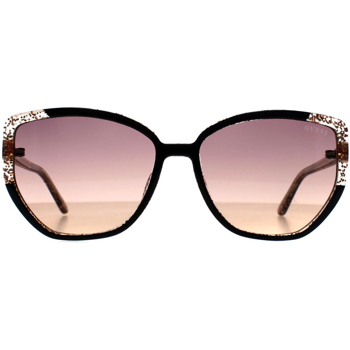 Katzenaugen-Sonnenbrille mit Glitzerakzenten