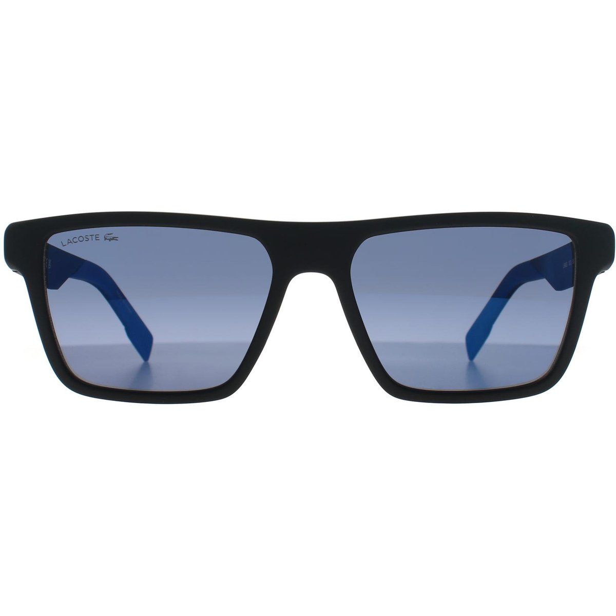 Herren Rechteckige Sonnenbrille in Mattschwarz