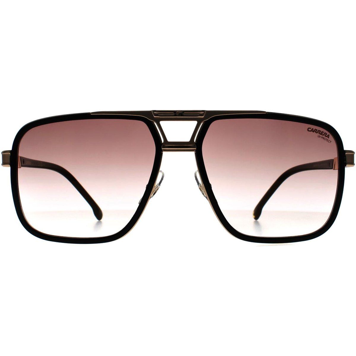 Carrera Aviator Herren Schwarz Gold Gold Spiegel auf Burgund Gradient Carrera 1071/S