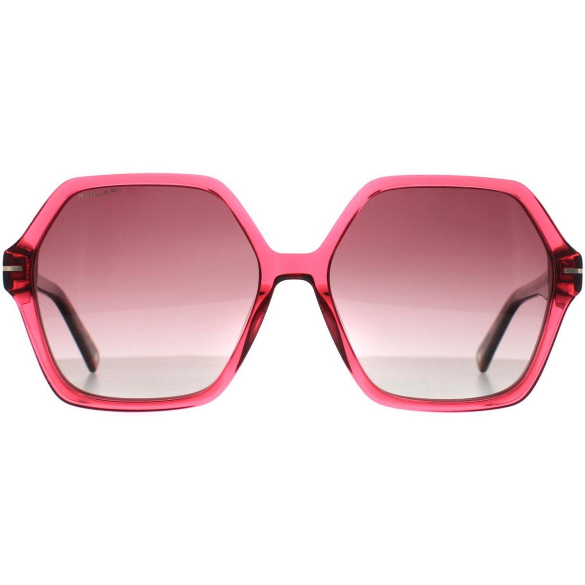 Übergroße achteckige rosa Farbverlauf Sonnenbrille
