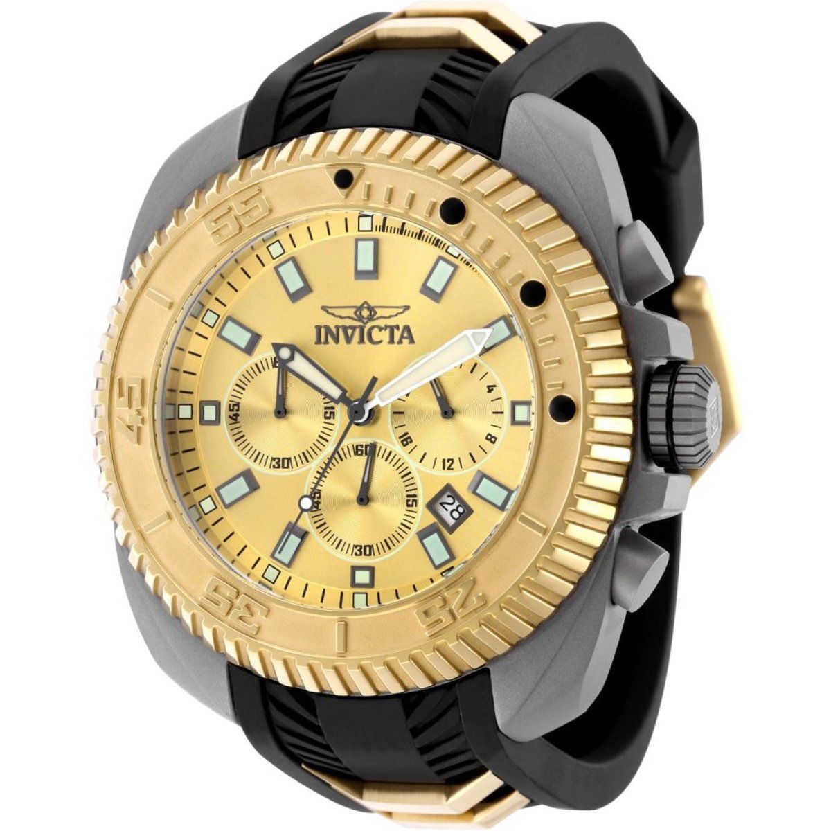 Goldfarbene Chronograph Herrenuhr