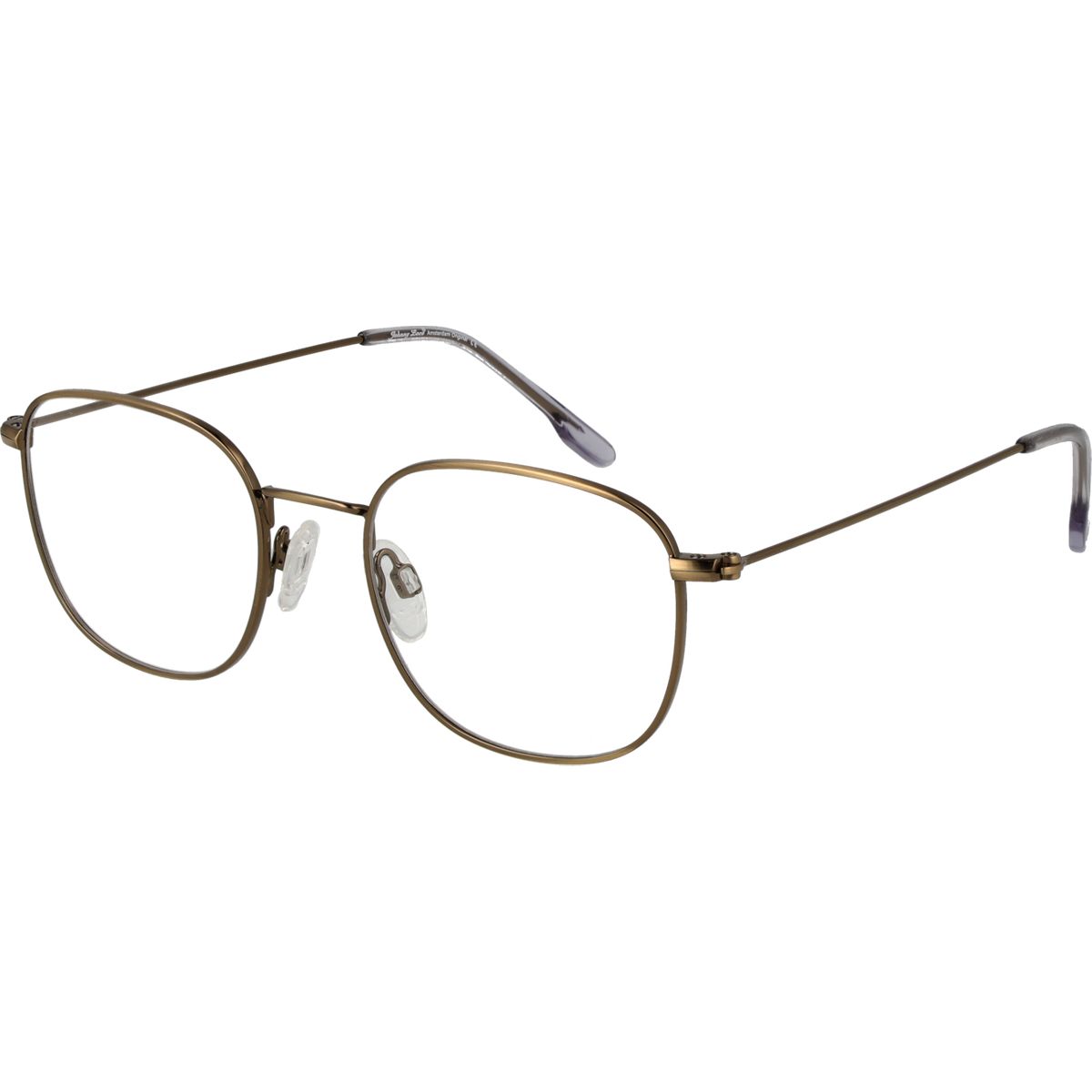 Runde goldfarbene Metallbrille