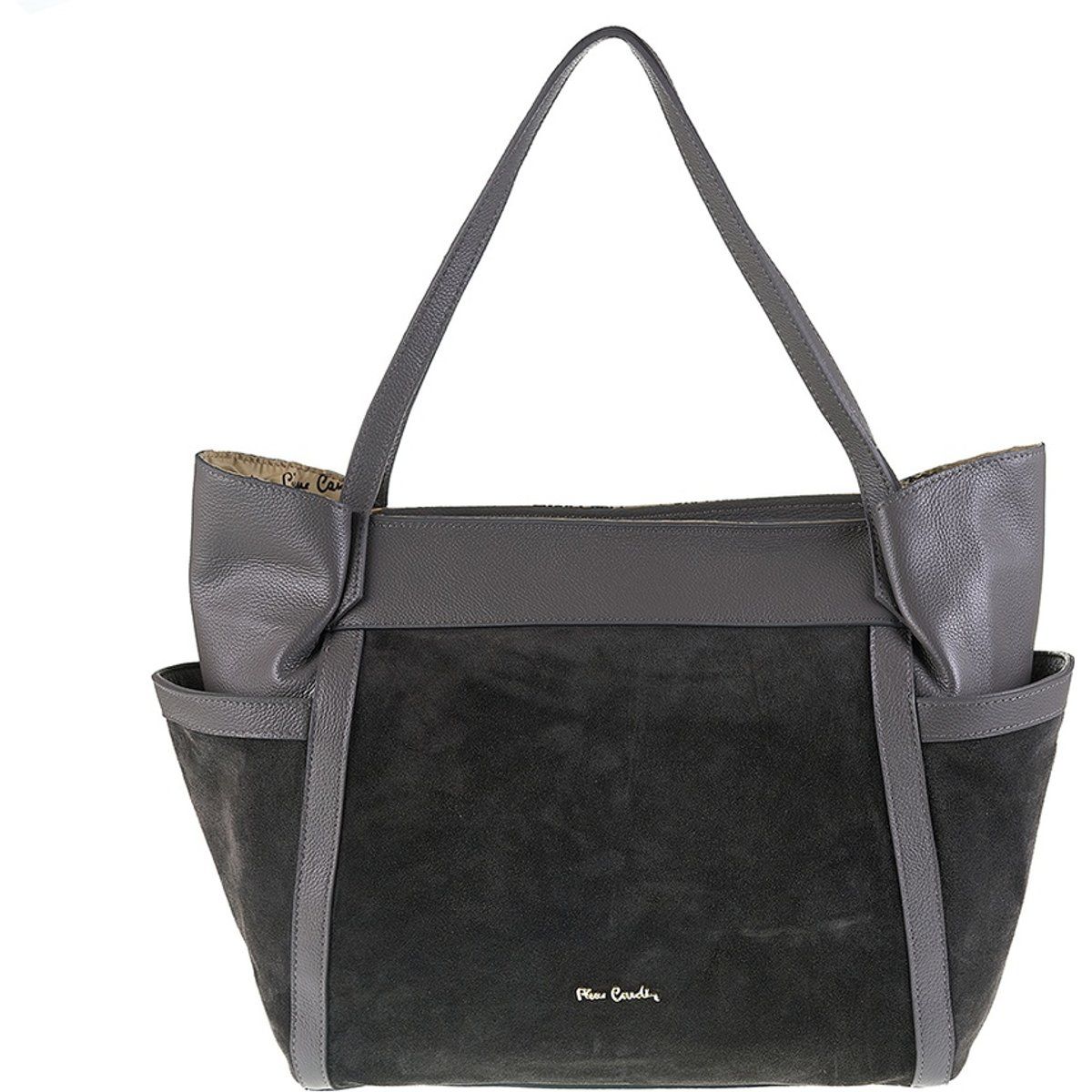 Wildleder-Schultertasche aus Leder