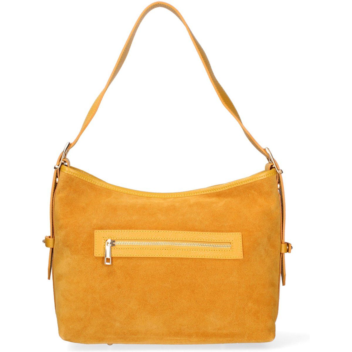 Schultertasche Hobo-Stil aus Wildleder