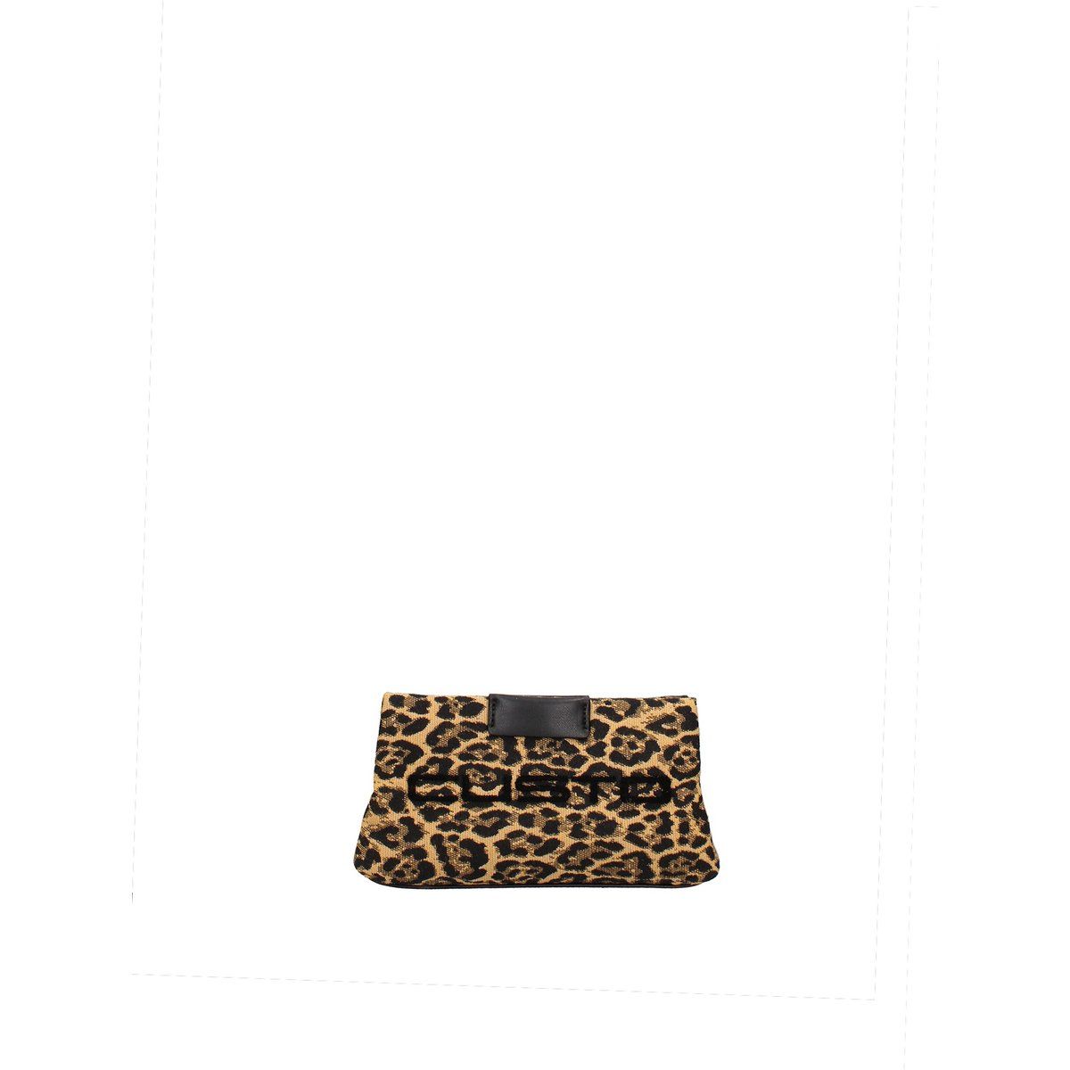 Clutch mit Leopardenmuster aus veganem Leder