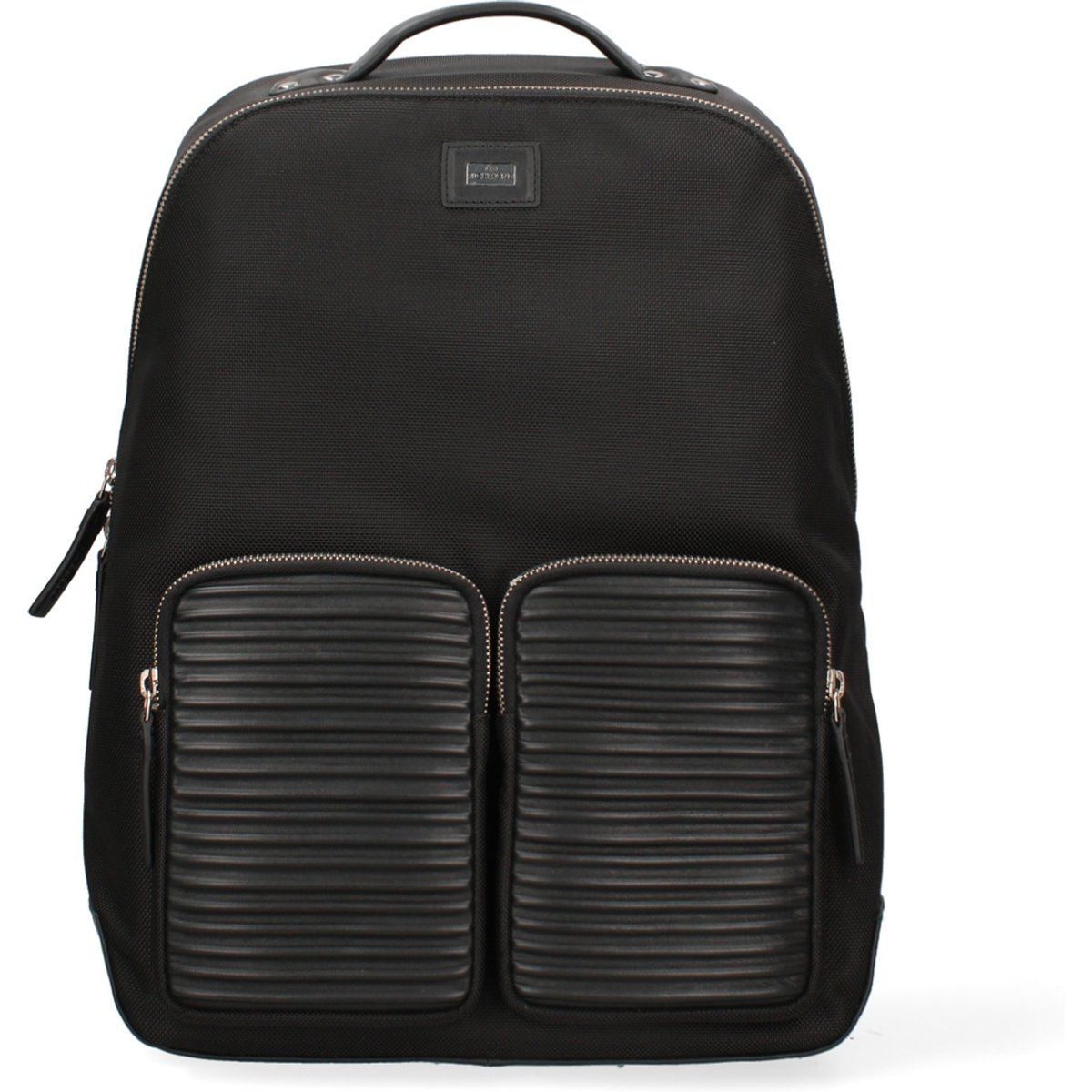 Herren Rucksack mit Lederbesatz