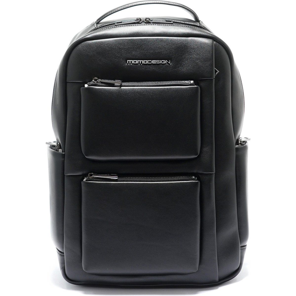 Moderner schwarzer Lederrucksack für Herren