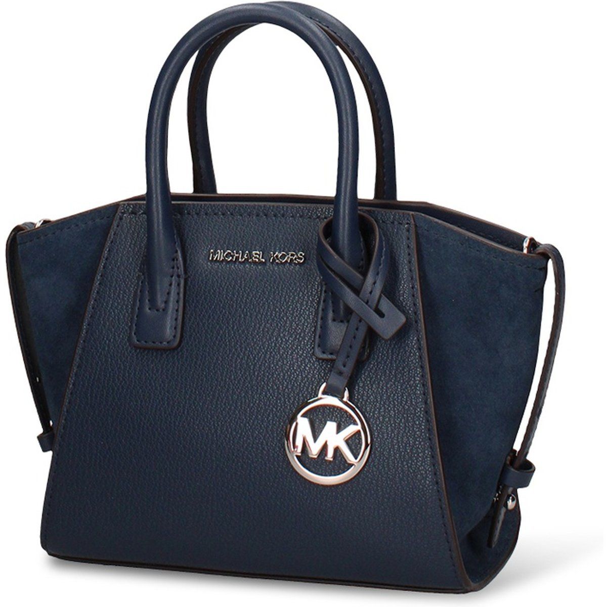 Strukturierte Ledertasche mit Anhänger