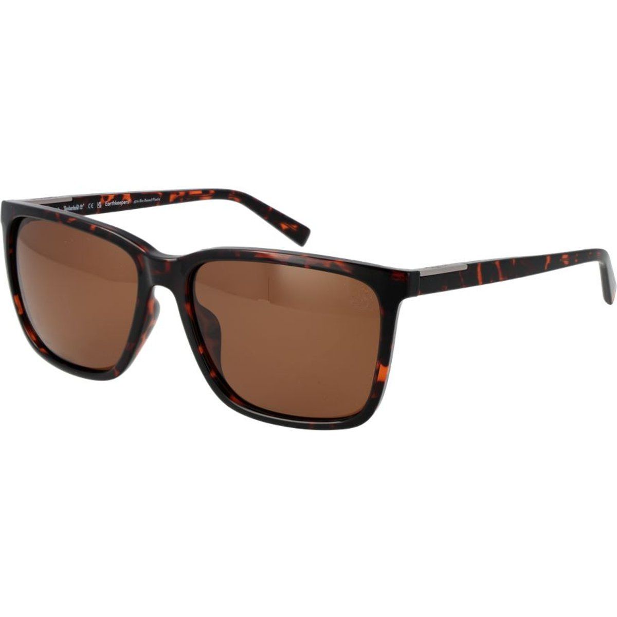 Timberland Braune Plastiksonnenbrille