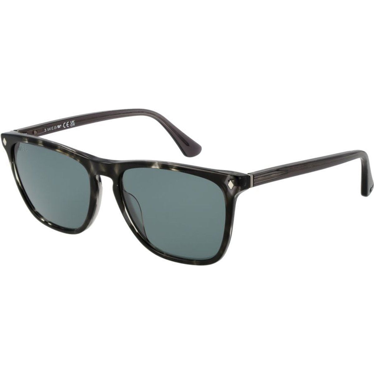 Web schwarze Acetat-Sonnenbrille