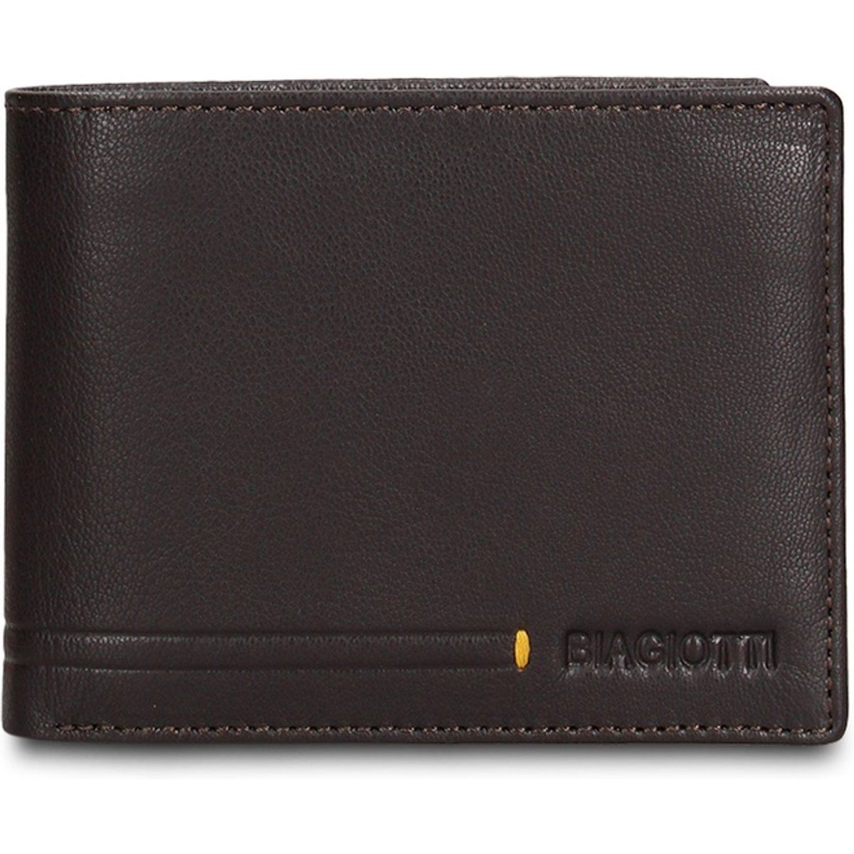 Leder-Brieftasche mit Faltverschluss für Herren