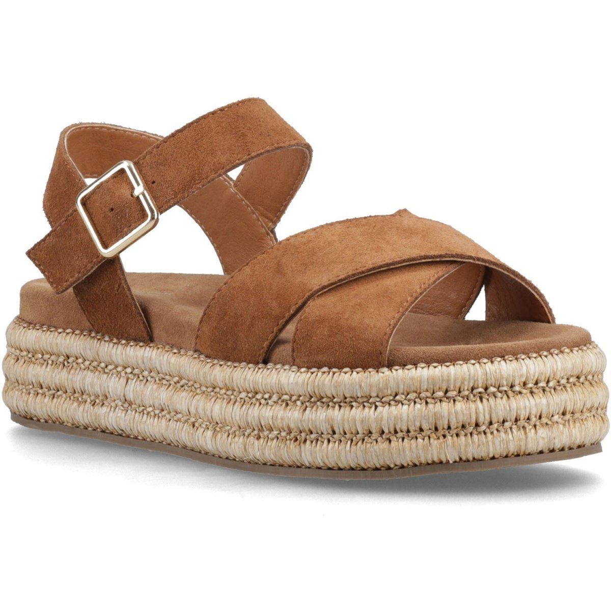Hush Puppies Rosa Rafia Leder Damen Sandalen in Tan