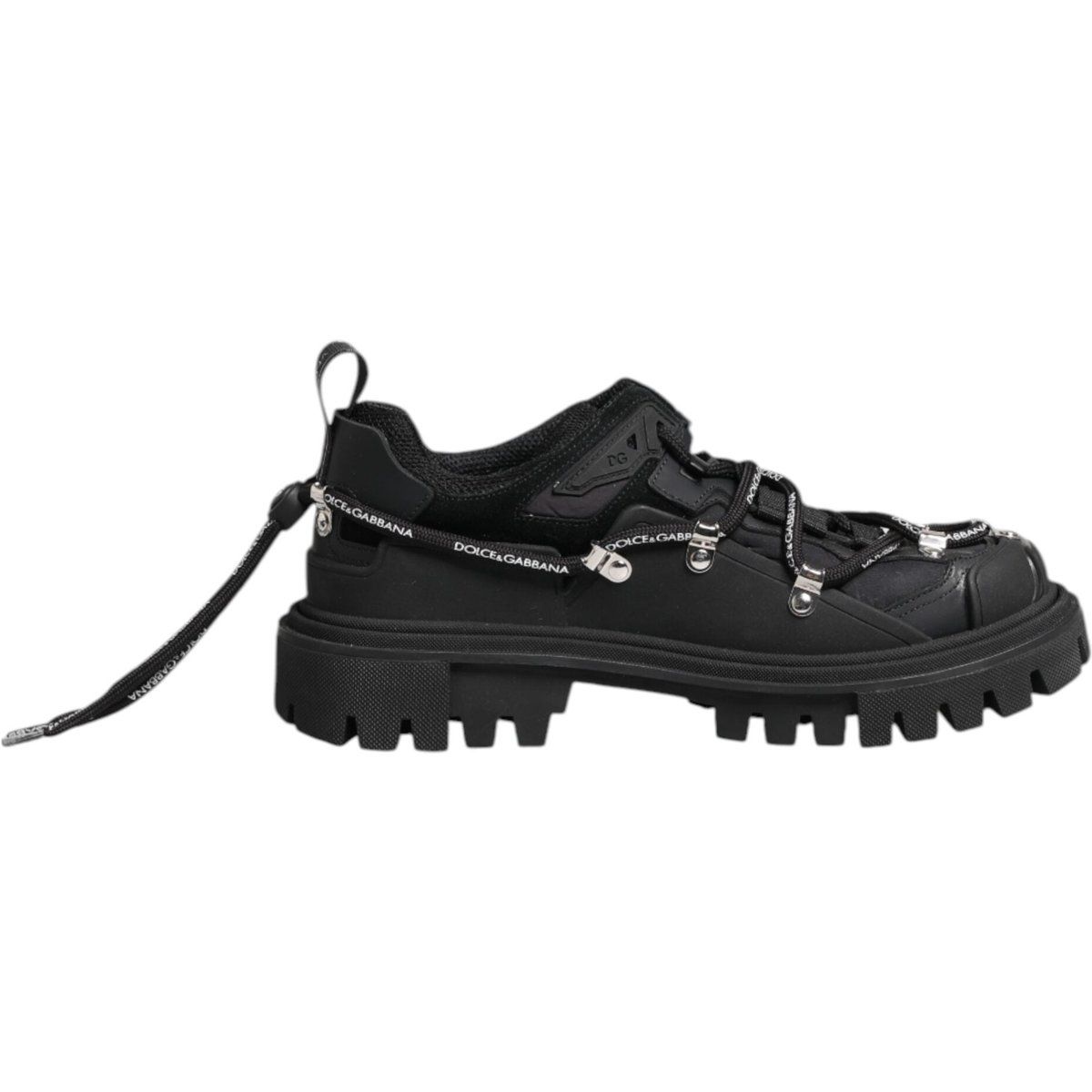 Schwarze Low-Top Trekking Sneaker Schuhe