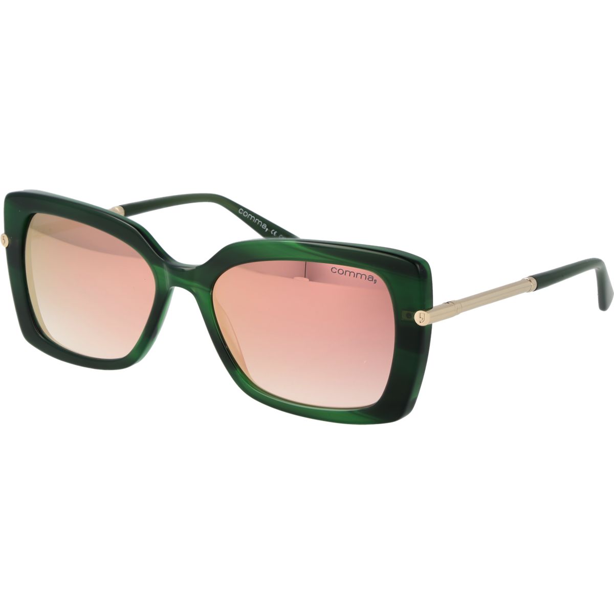 Grüne Sonnenbrille mit Schmetterlingsrahmen