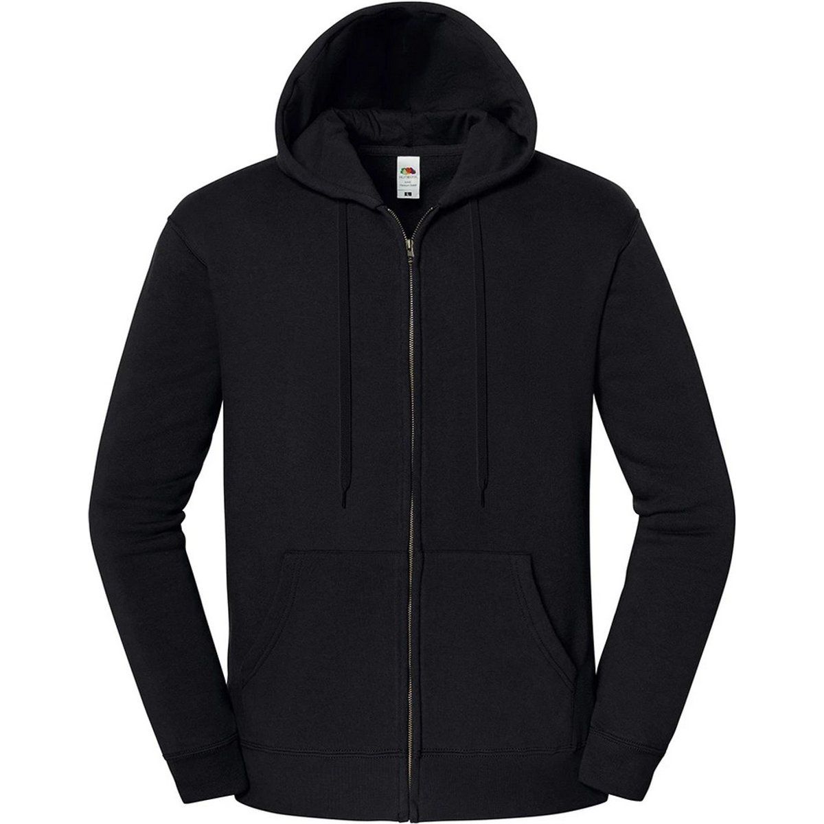 Klassischer Kapuzenpullover mit Reißverschluss und Kordelzug