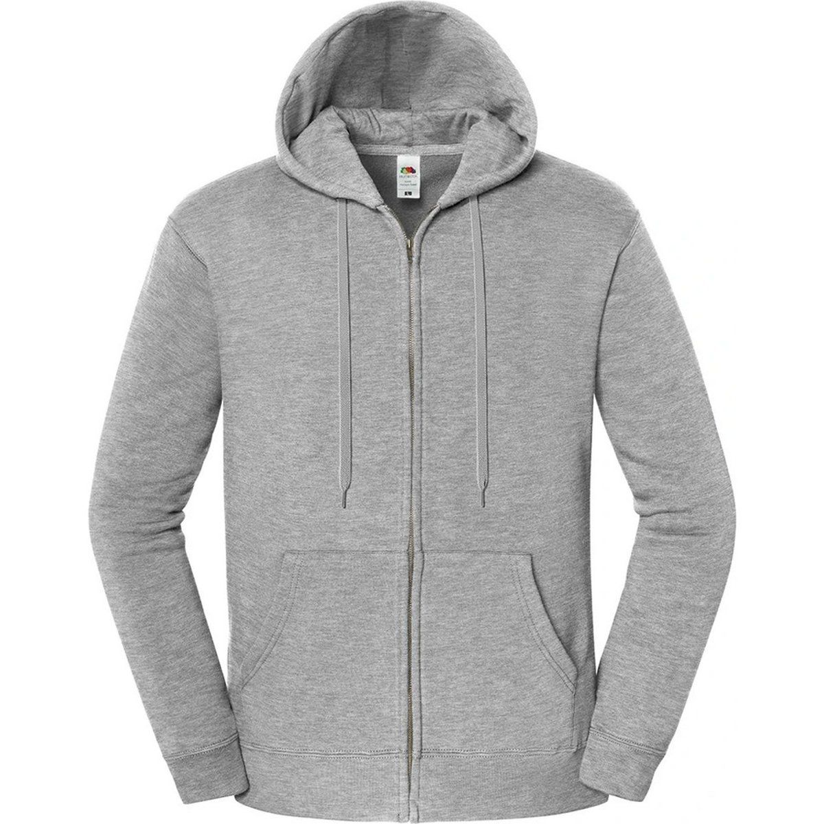 Unisex Kapuzenpullover mit Reißverschluss, Heather Grau