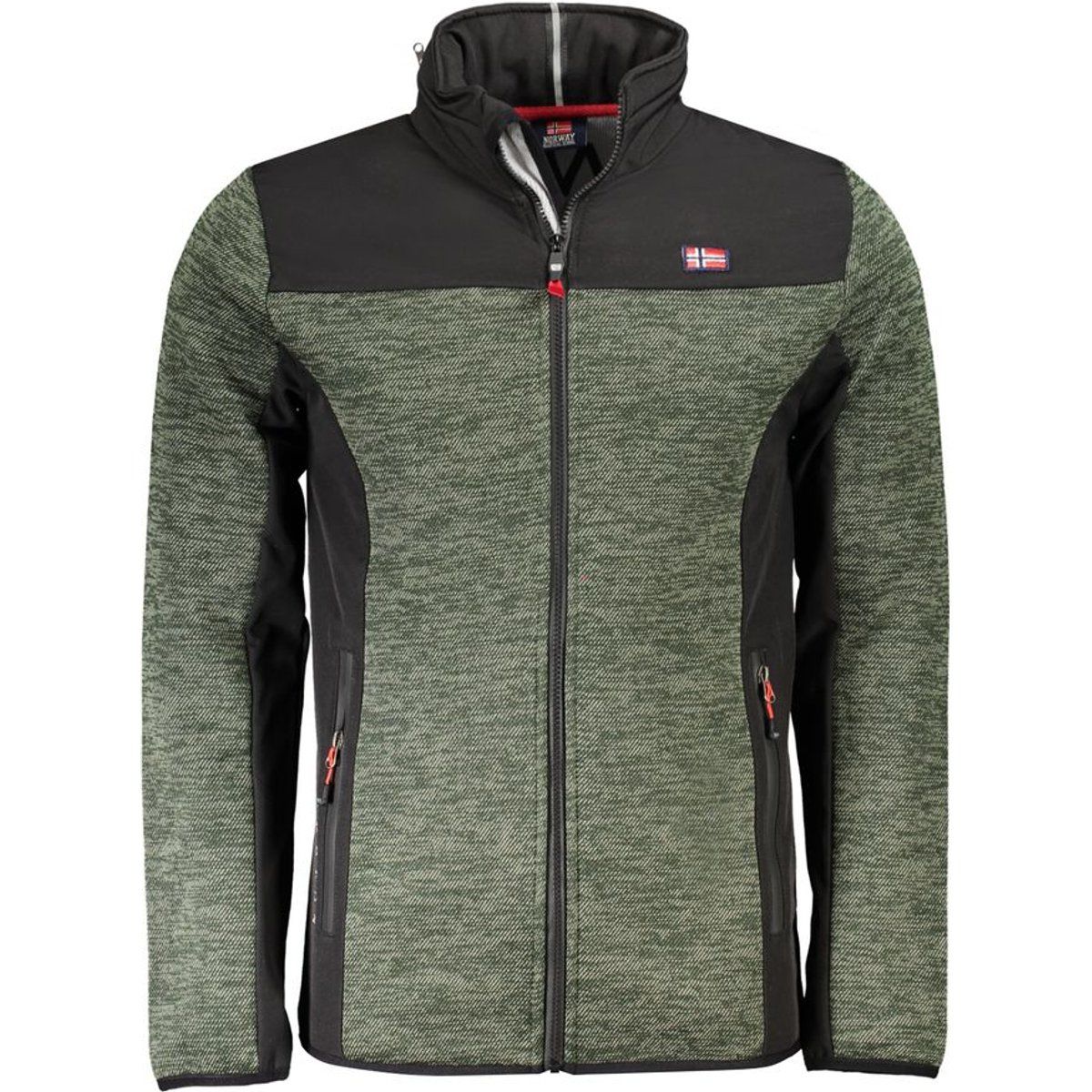Herren Strickfleece Jacke mit Reißverschluss