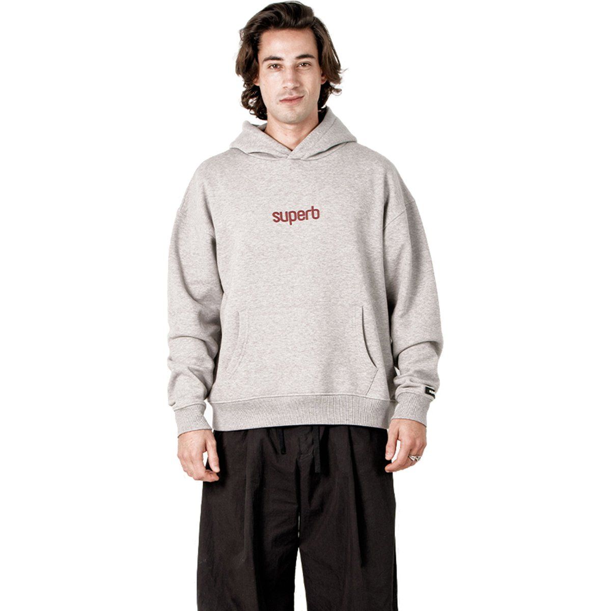 Übergroßer Puffy Hoodie mit Hexaline-Detail