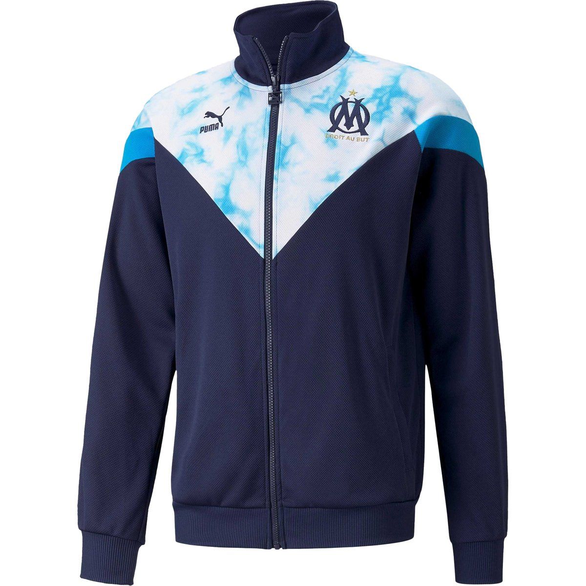 Marseille Navy Fußball Trainingsjacke