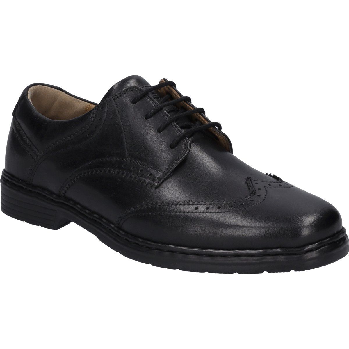 Klassische schwarze Oxford-Lederschuhe