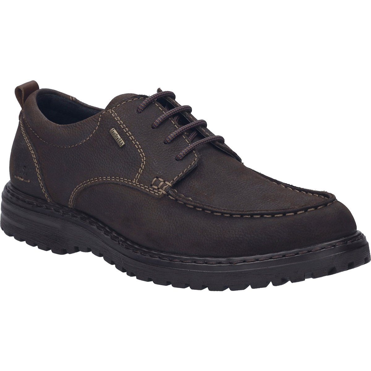 Robuster Leder-Halbschuh mit Mokassin-Naht