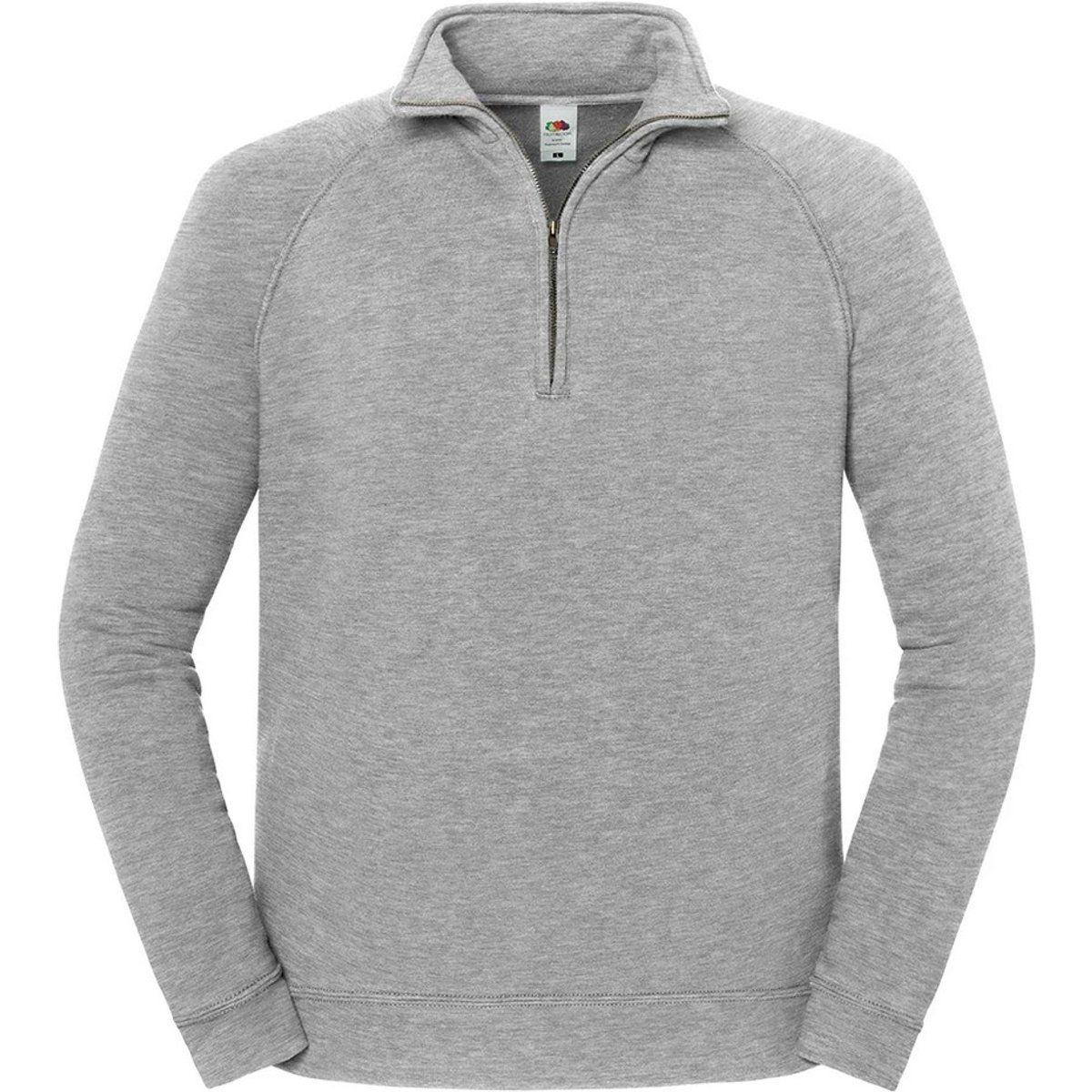 Fruit of the Loom - "Iconic Premium" Sweatshirt für Herren/Damen Unisex, mit kurzem Reißverschluss (Sportliches Heather)