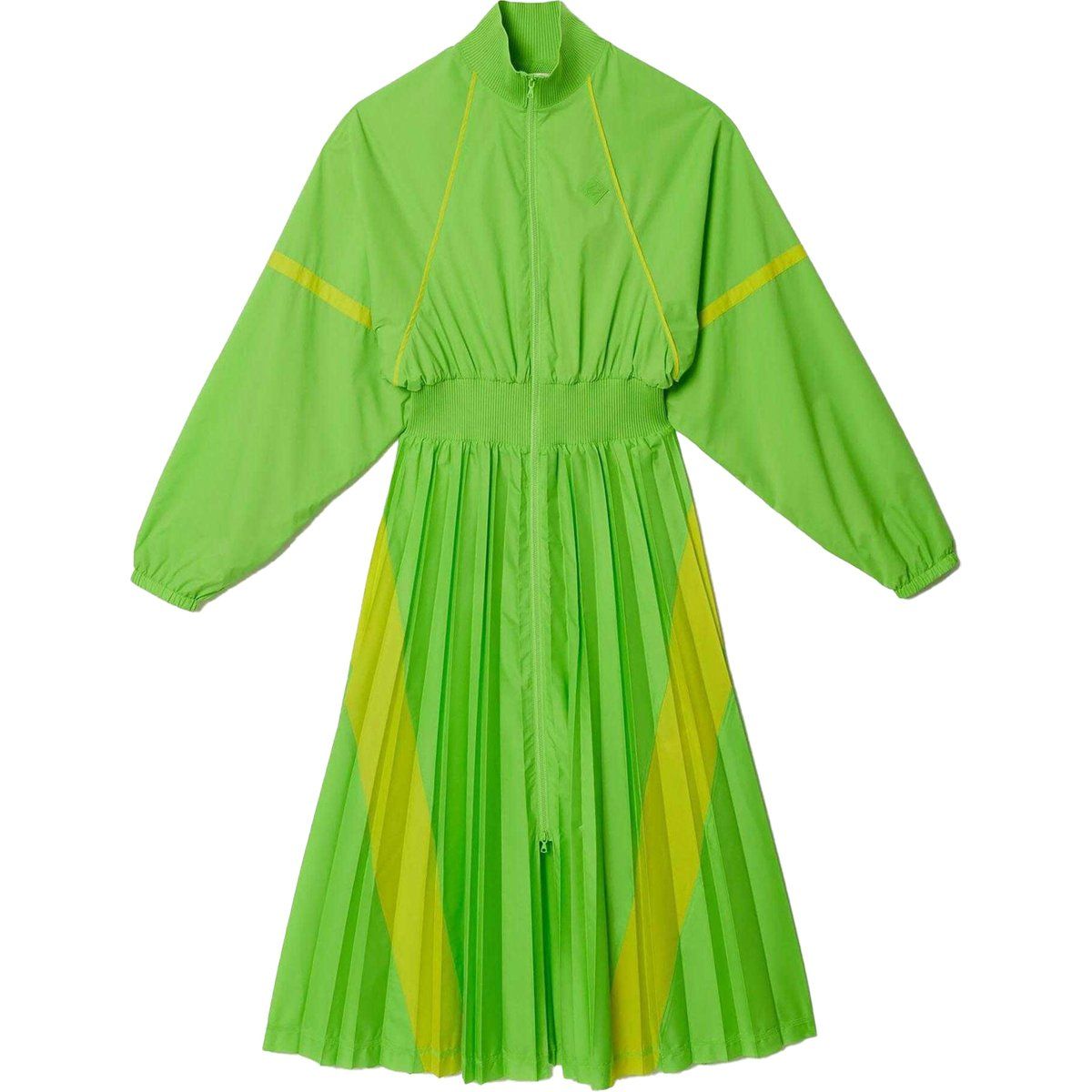 Plissee-Midikleid mit Reißverschluss