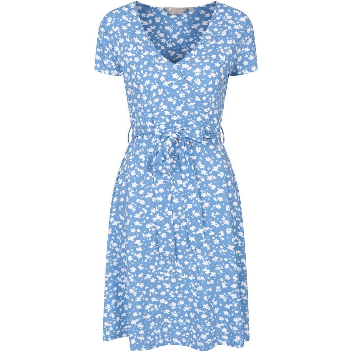 Geblümtes Wickel-Midikleid