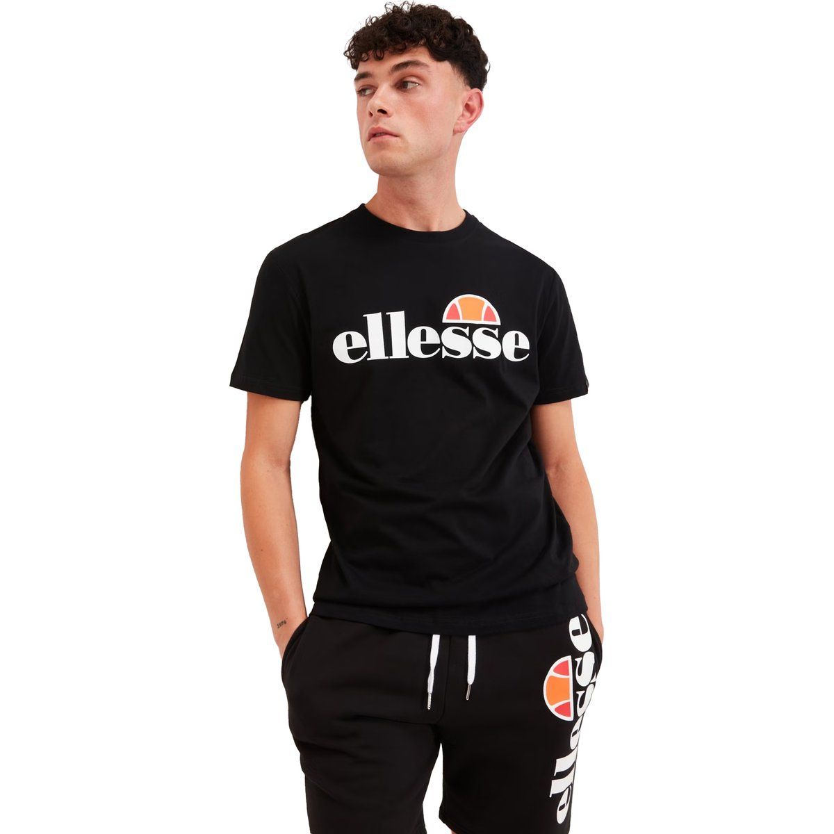 Herren T-Shirt mit Logo-Print und kurzen Ärmeln
