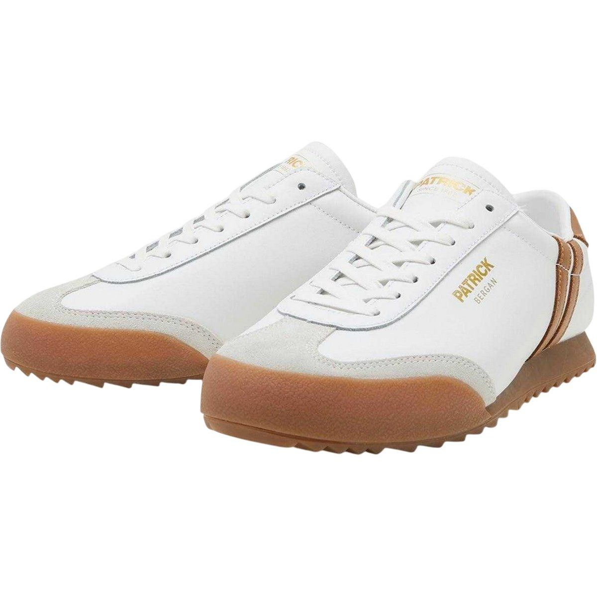 Patrick - "Bergan" Sneaker für Herren, Leder (Weiß/Hellbraun)
