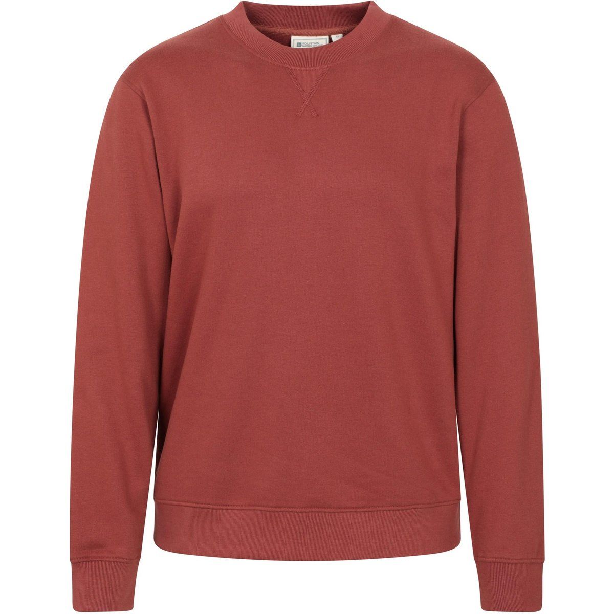 Herrenfarbenes Sweatshirt mit Rundhalsausschnitt