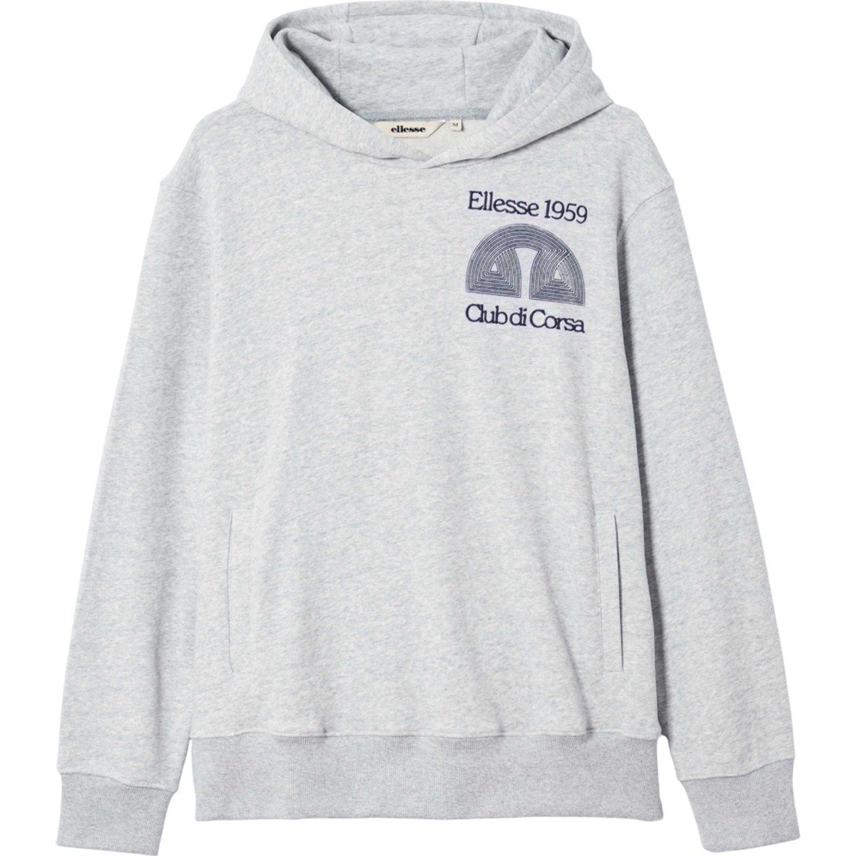 Ellesse - "Club Di Corsa" Kapuzenpullover für Herren (Hellgrau meliert)