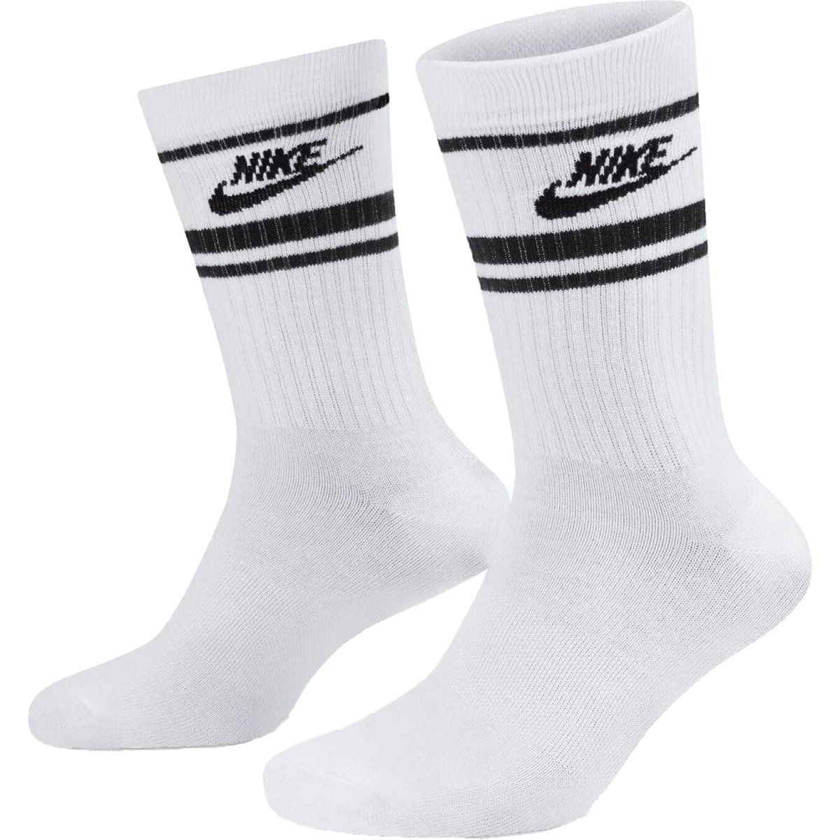Gestreifte Crew-Socken mit Logo