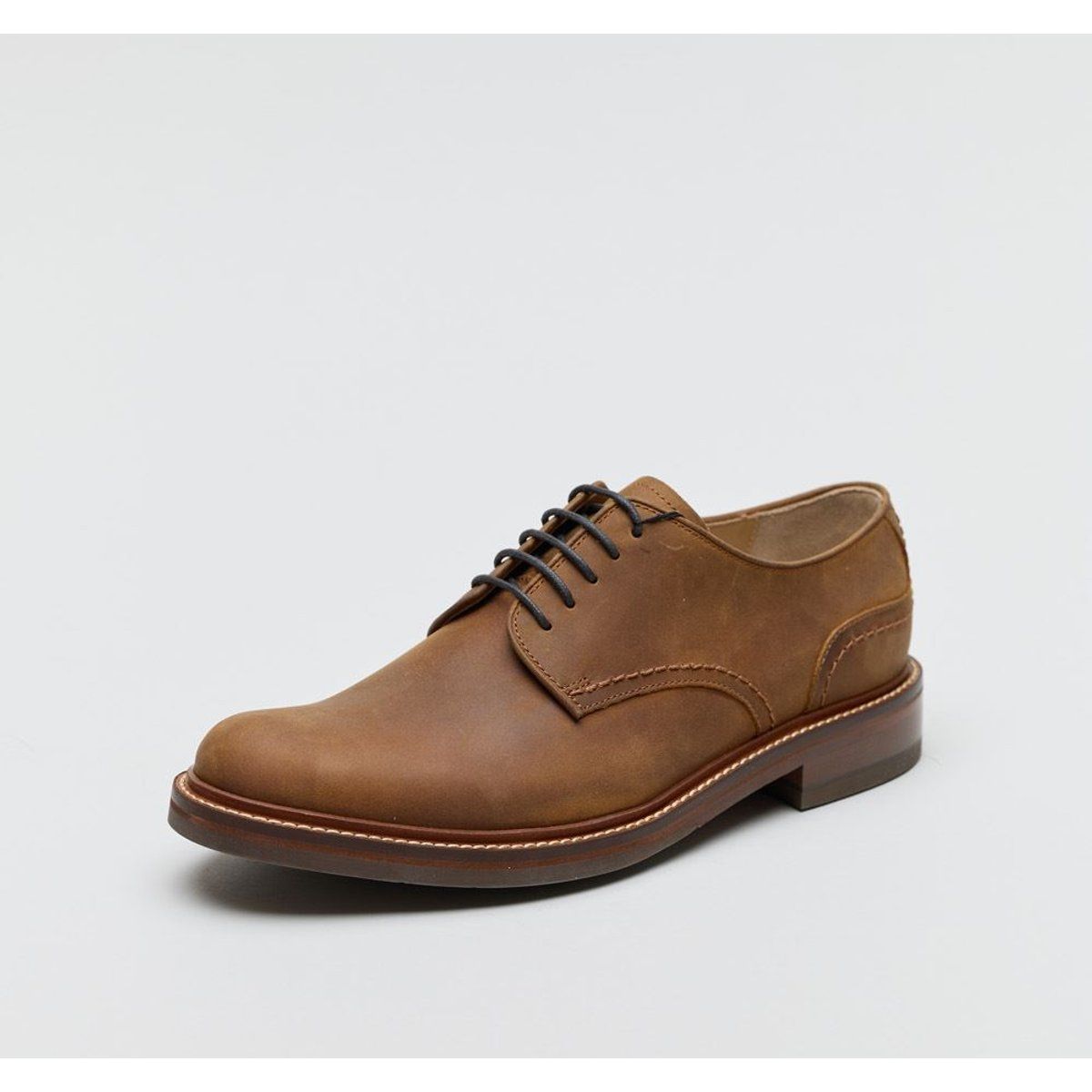Chapman & Moore Einfache Derby-Land-Oil-Leder-Herrenschuhe in Tan