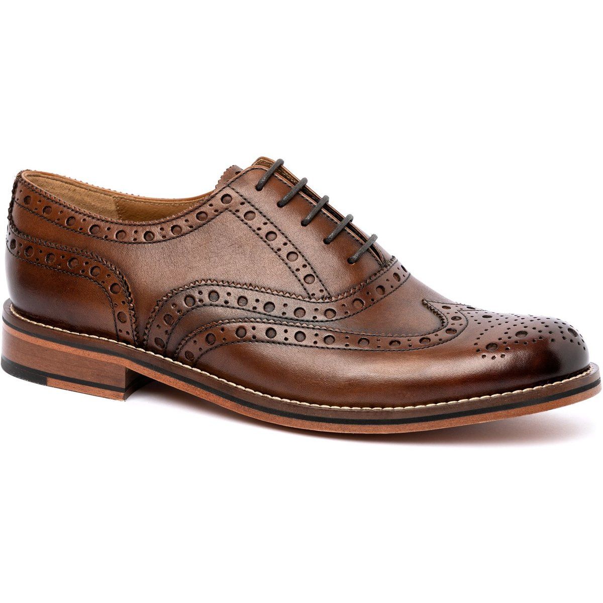 Chapman & Moore Oxford Brogue Leder Herren Mahagoni Schuhe