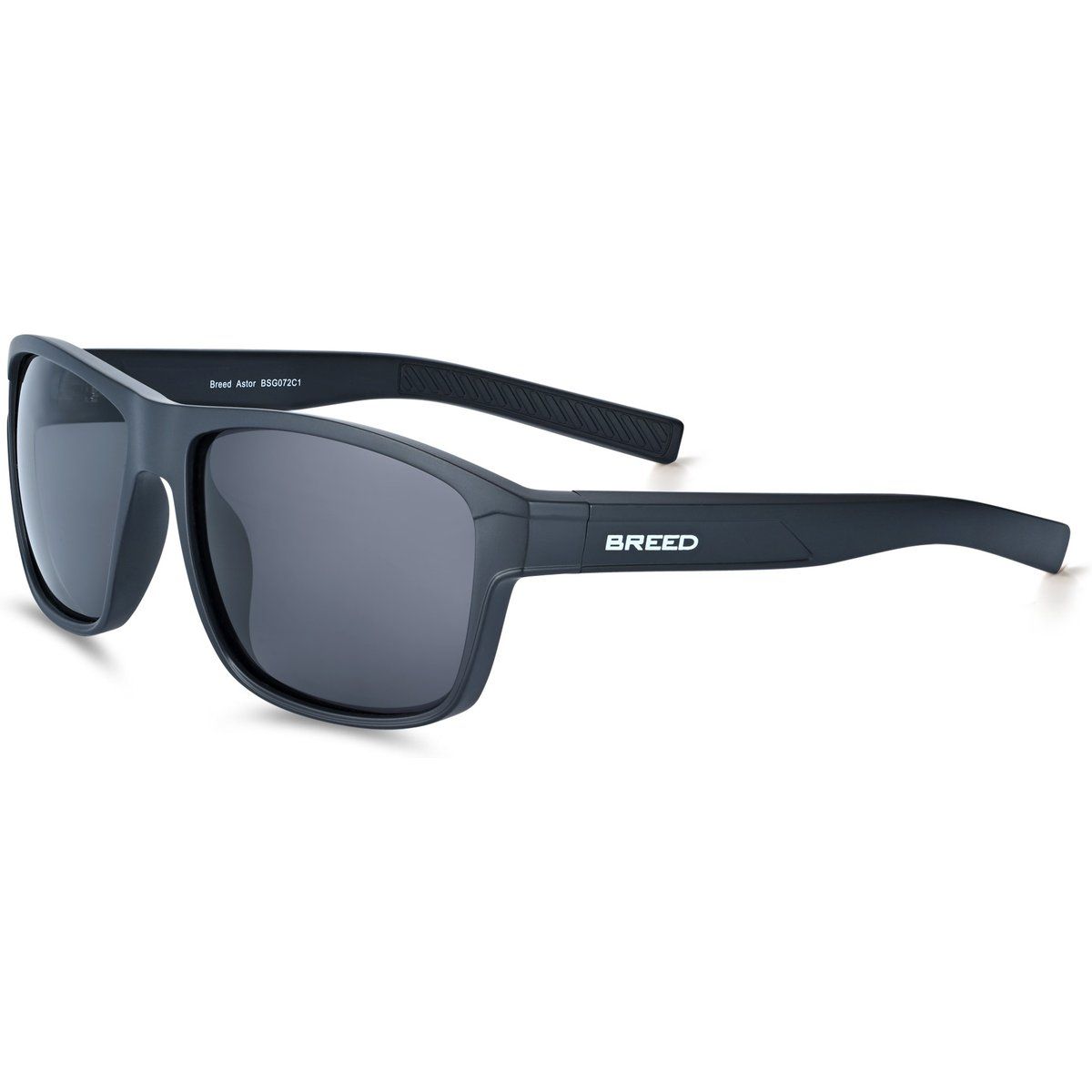Schwarze polarisierte Sonnenbrille mit quadratischem Rahmen