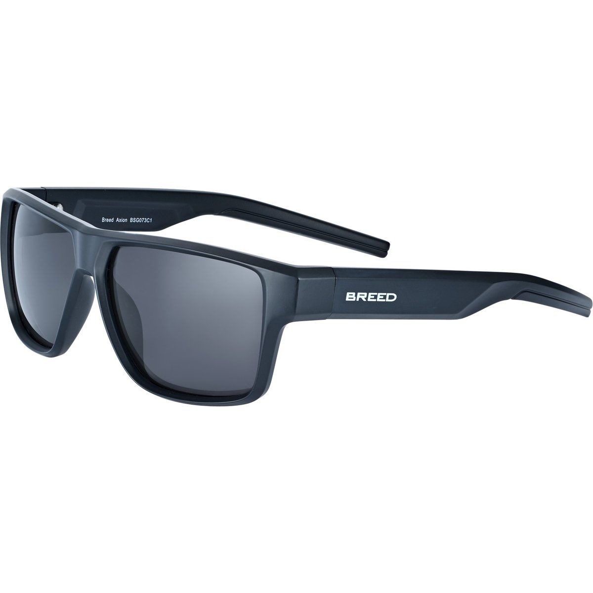 Matt-schwarze, rechteckige, polarisierte Sonnenbrille