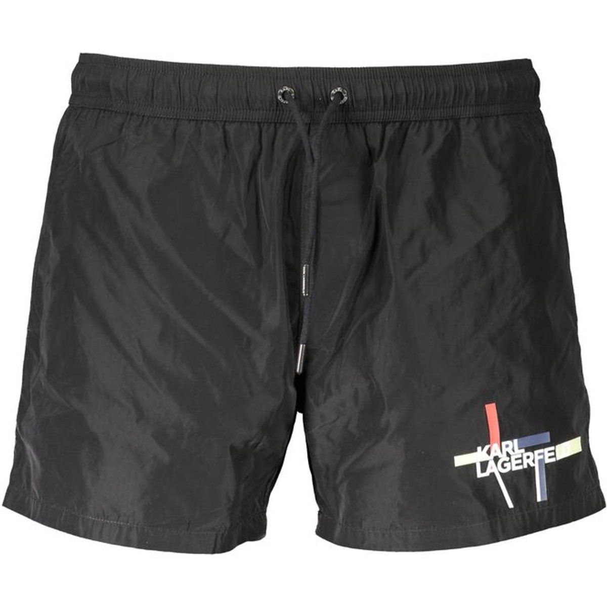 Herren Badeshorts mit schwarzem Logo