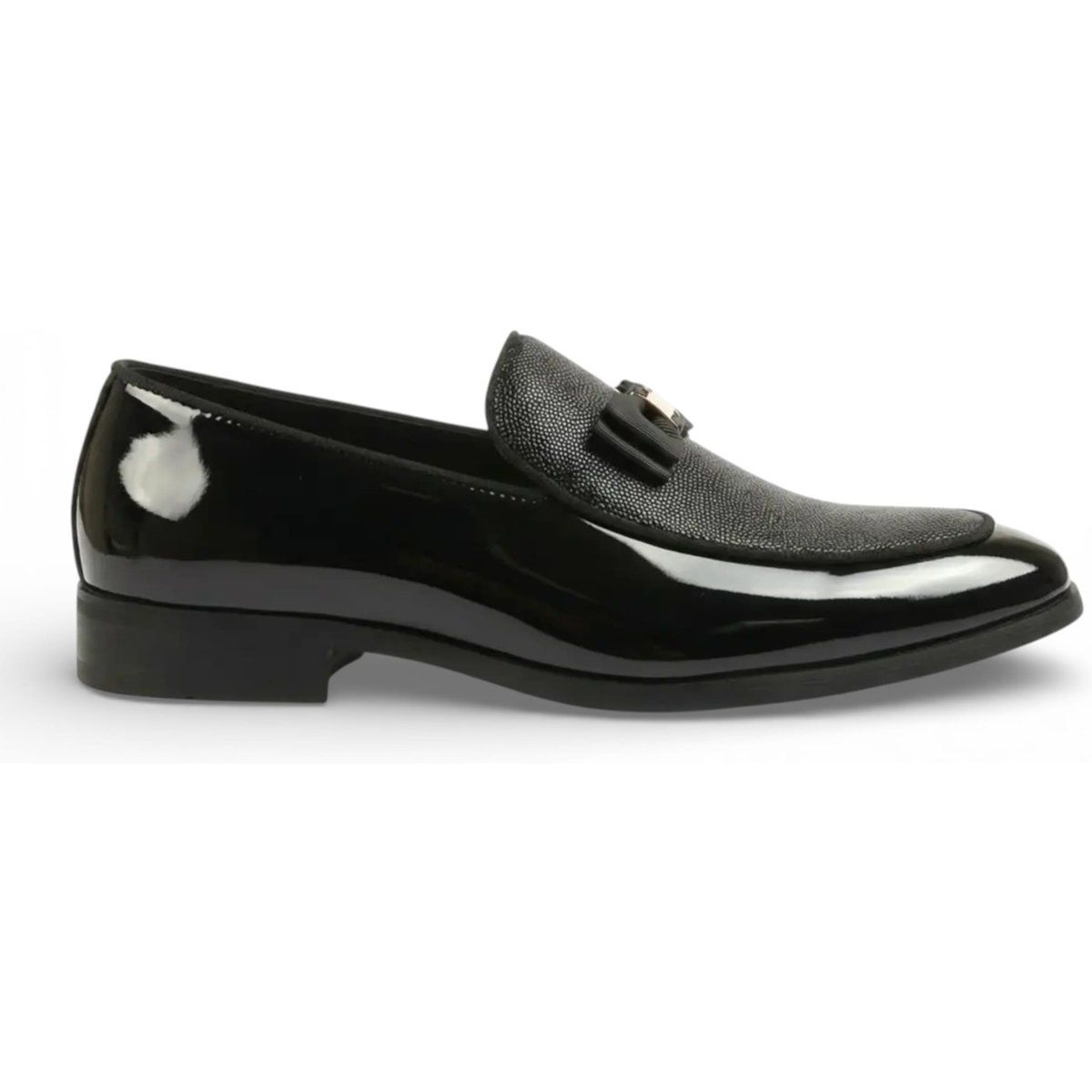 Eleganter schwarzer Lackleder Loafer
