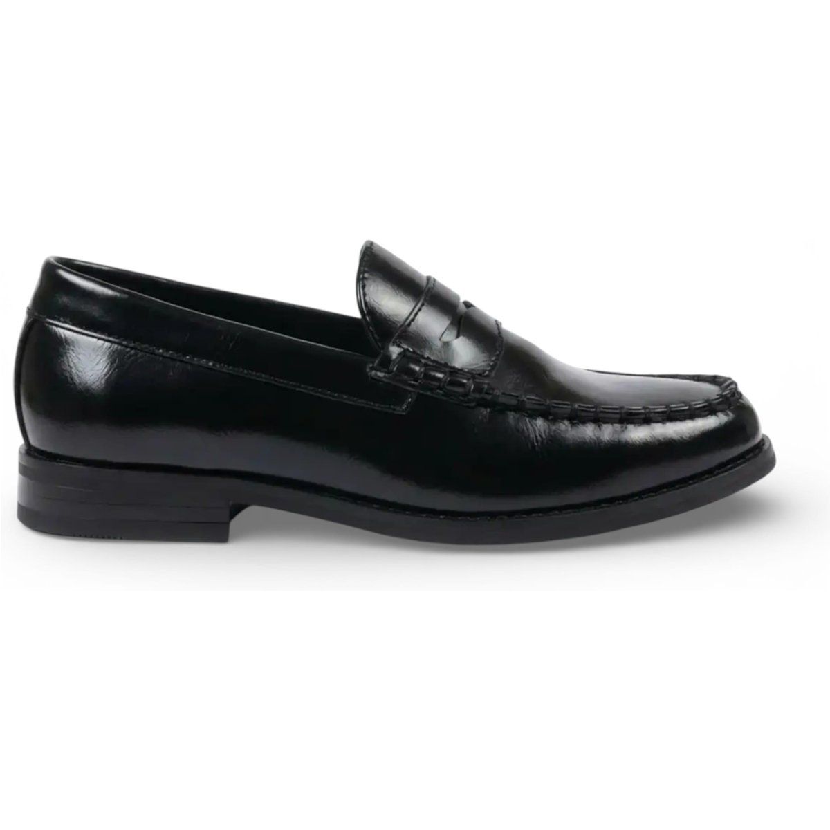 Klassische schwarze Penny Loafer aus Leder für Herren
